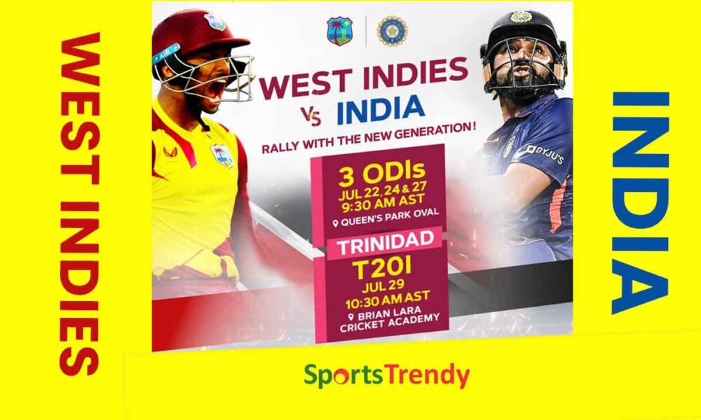 India vs West Indies 2022 Live Broadcast Channel