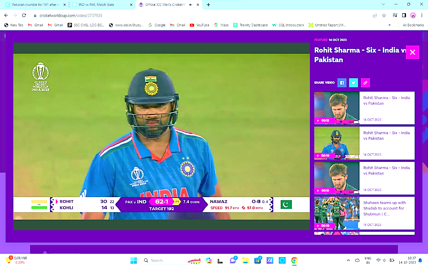 india vs pakistan world cup 2023